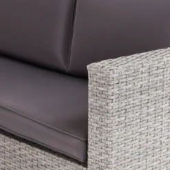 Alexandria Rattan Effect Garden Corner Sofa Set - Ash Grey -Shed And Soil Sales 13971225 1225022704599182