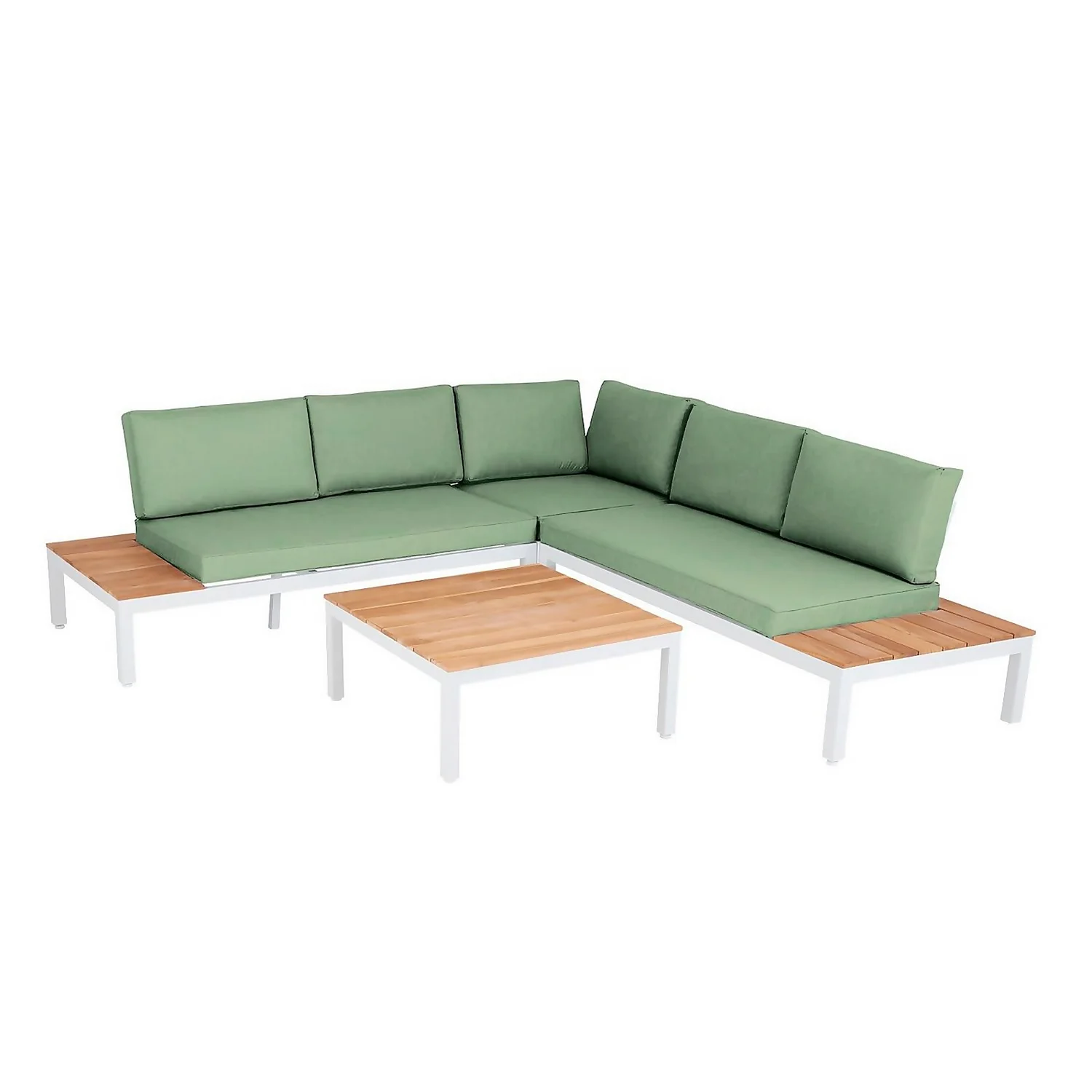 Spirit Metal Garden Corner Sofa Set - Green 4 Spirit Metal Garden Corner Sofa Set - Green - Image 2