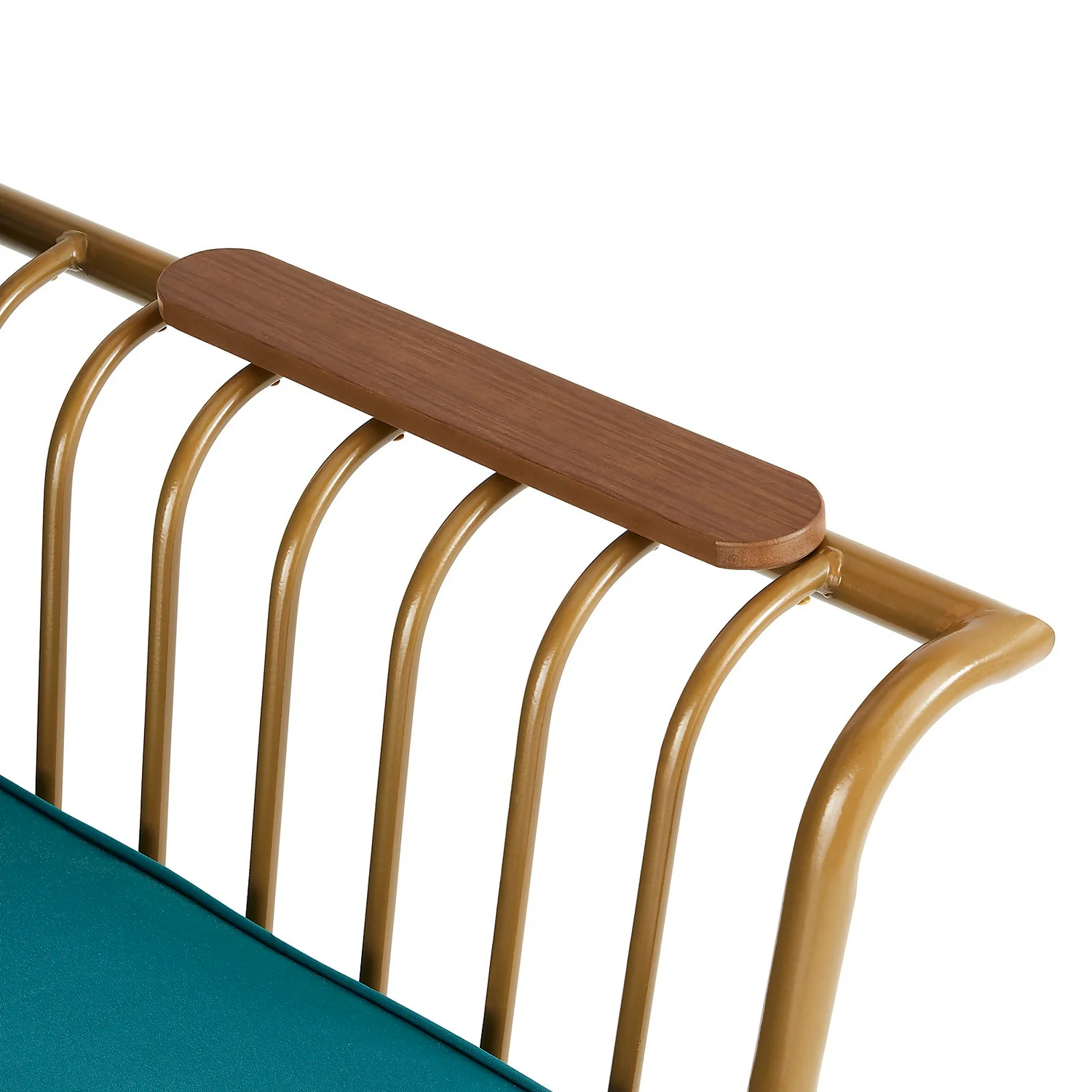 Omari Metal Garden Sofa Set - Teal & Gold 11 Omari Metal Garden Sofa Set - Teal & Gold - Image 9