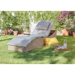 Natural Folding Rattan Sun Lounger -Shed And Soil Sales 14005776 5095022649640844