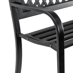 Black Steel Garden Bench 11 Black Steel Garden Bench -Shed And Soil Sales 14005779 5405018249740746