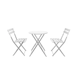 Millie Metal Bistro Set - Grey -Shed And Soil Sales 14005781 2855018249611251