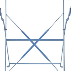 Millie Metal Bistro Set - Blue -Shed And Soil Sales 14005783 8755018249714757