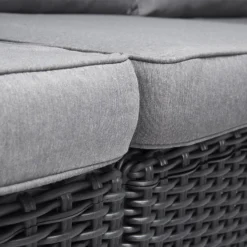 Keter California 4 Seater Outdoor Garden Furniture Lounge Set - Graphite With Grey Cushions -Shed And Soil Sales 14539591 9085041801730889