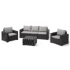 Keter California 5 Seater Outdoor Garden Furniture Sofa And Lounge Set - Graphite With Grey Cushions 1 Keter California 5 Seater Outdoor Garden Furniture Sofa And Lounge Set - Graphite With Grey Cushions -Shed And Soil Sales 14539594 1315041802122788